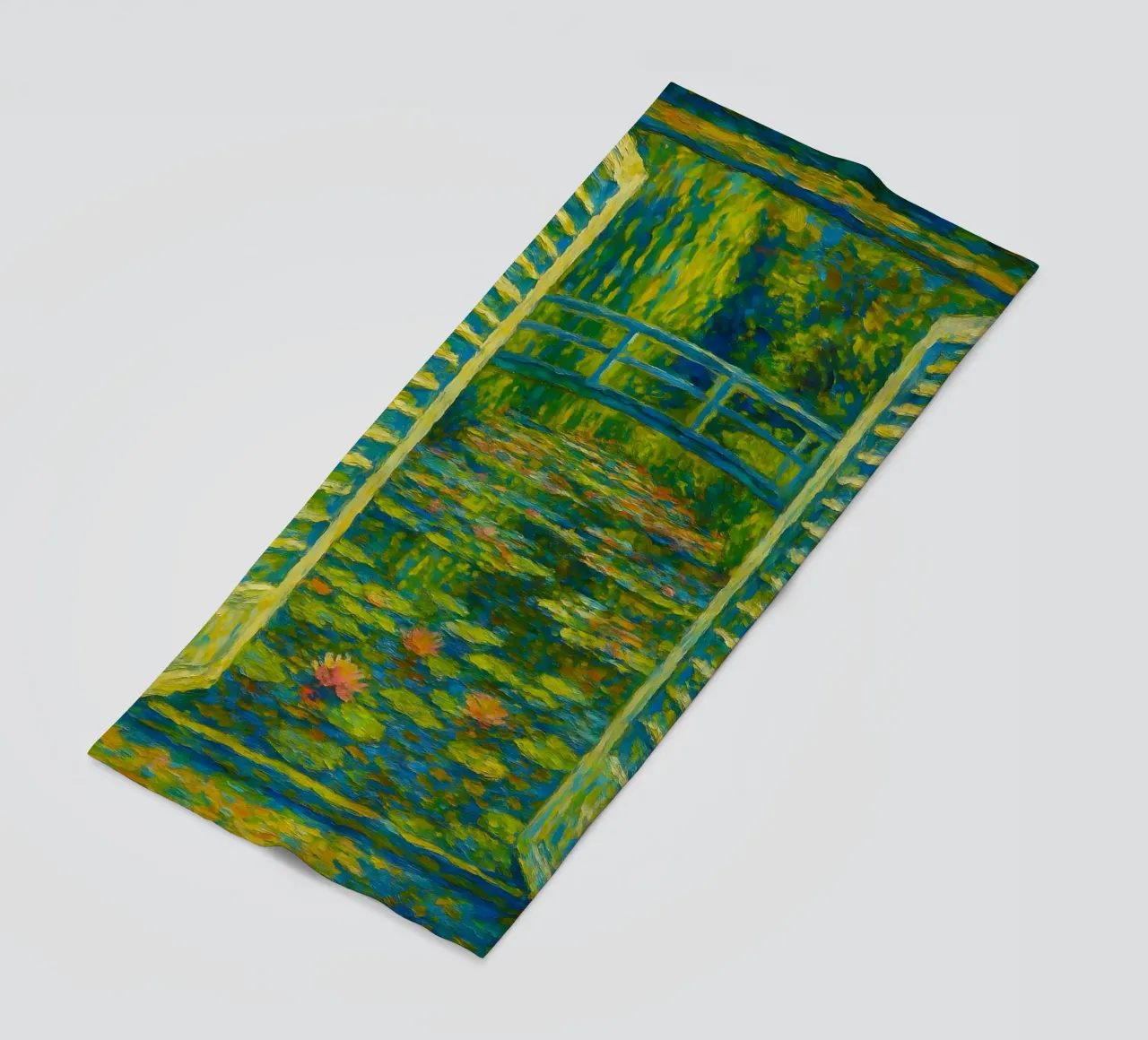 Stagno di ninfee in stile Monet telo mare da ARTOMATIC