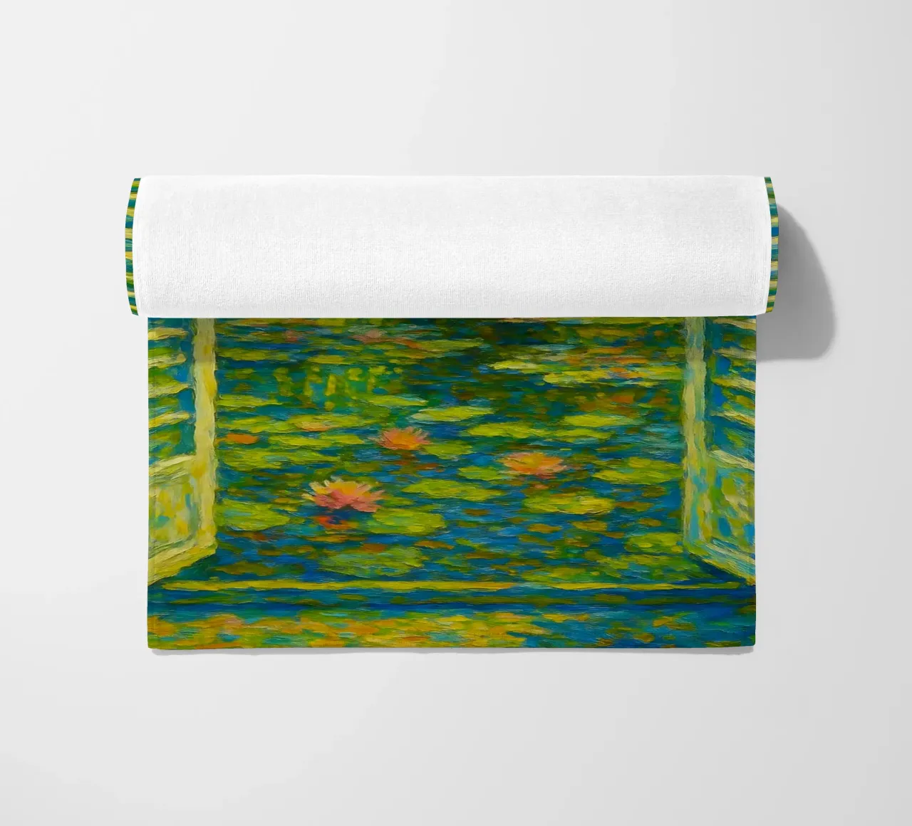 Stagno di ninfee in stile Monet telo mare da ARTOMATIC