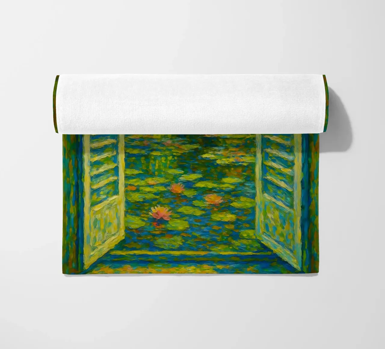 Stagno di ninfee in stile Monet telo mare da ARTOMATIC