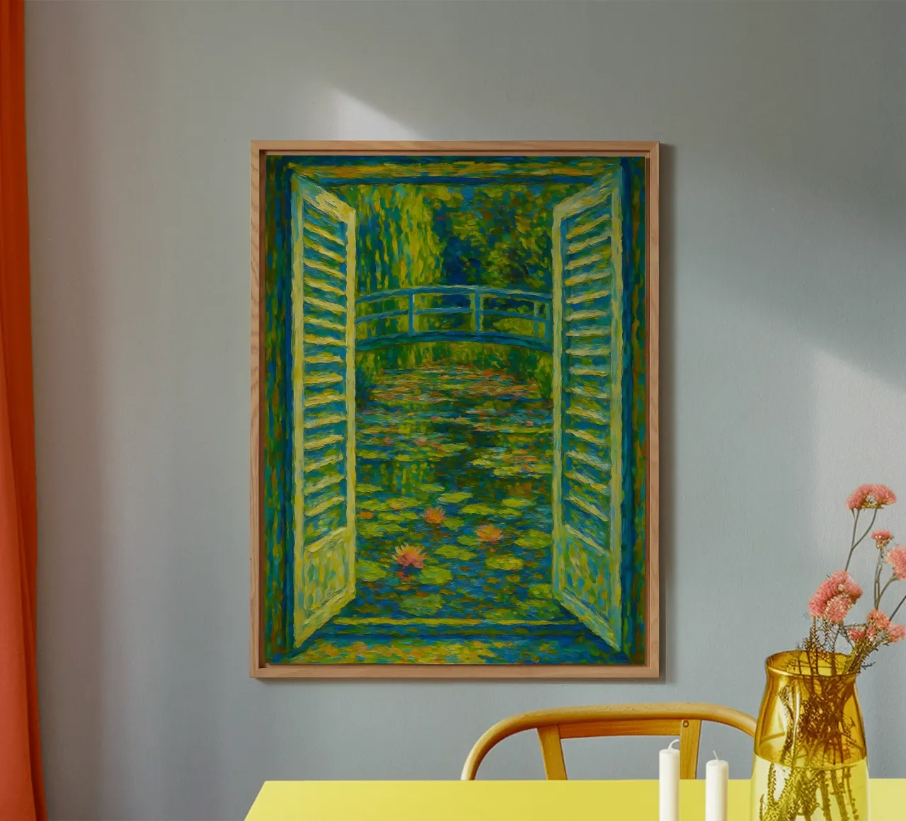 Stagno di ninfee in stile Monet pannello forex da ARTOMATIC