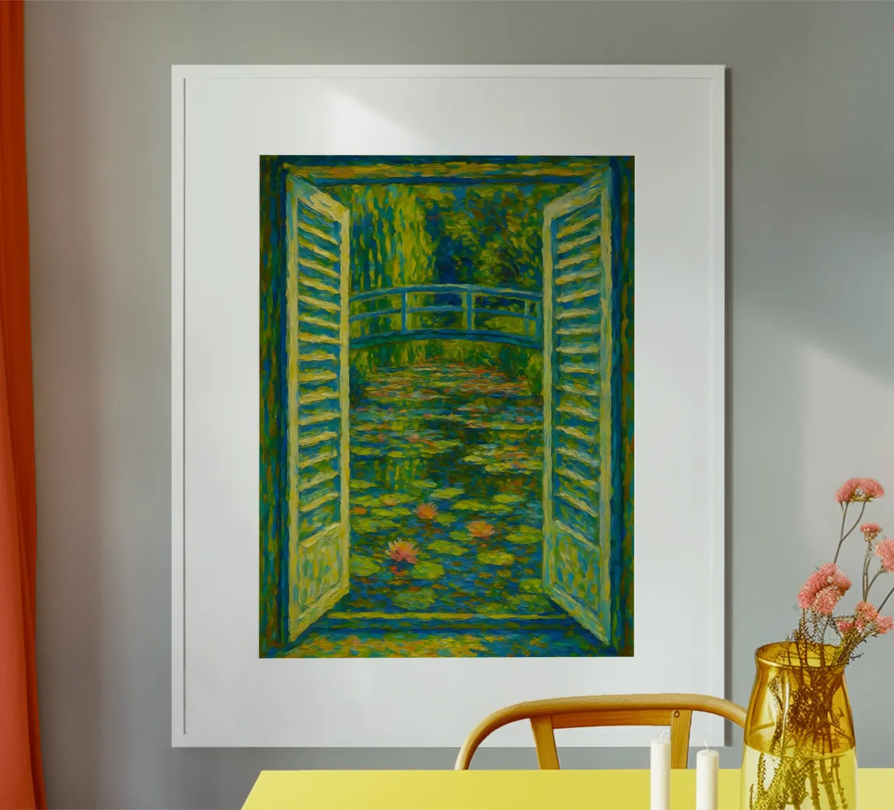 Stagno di ninfee in stile Monet carta hahnemühle da ARTOMATIC