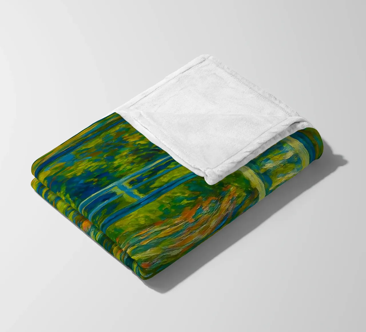 Stagno di ninfee in stile Monet coperta in pile da ARTOMATIC
