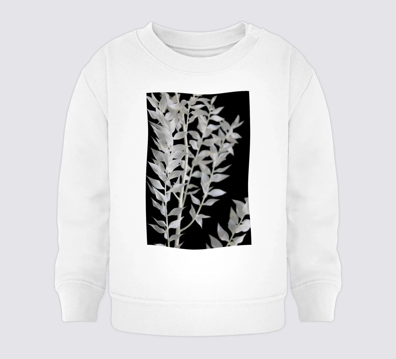 Minimal Black & White Branch felpa neonato da Studio Nahili
