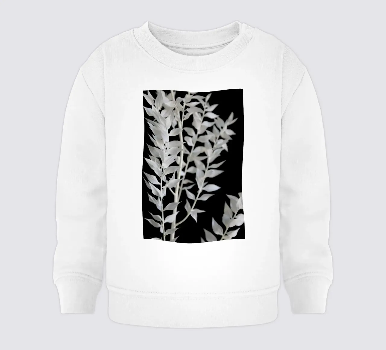 Minimal Black & White Branch baby sweatshirt van Studio Nahili