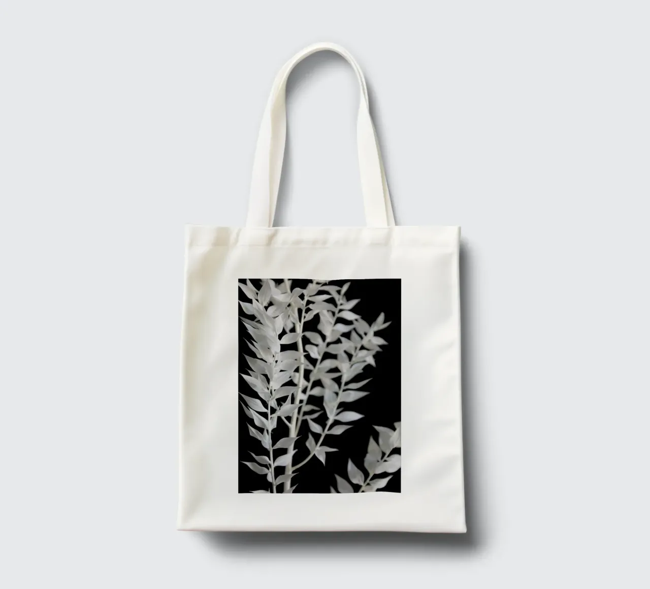 Minimal Black & White Branch borsa in juta da Studio Nahili