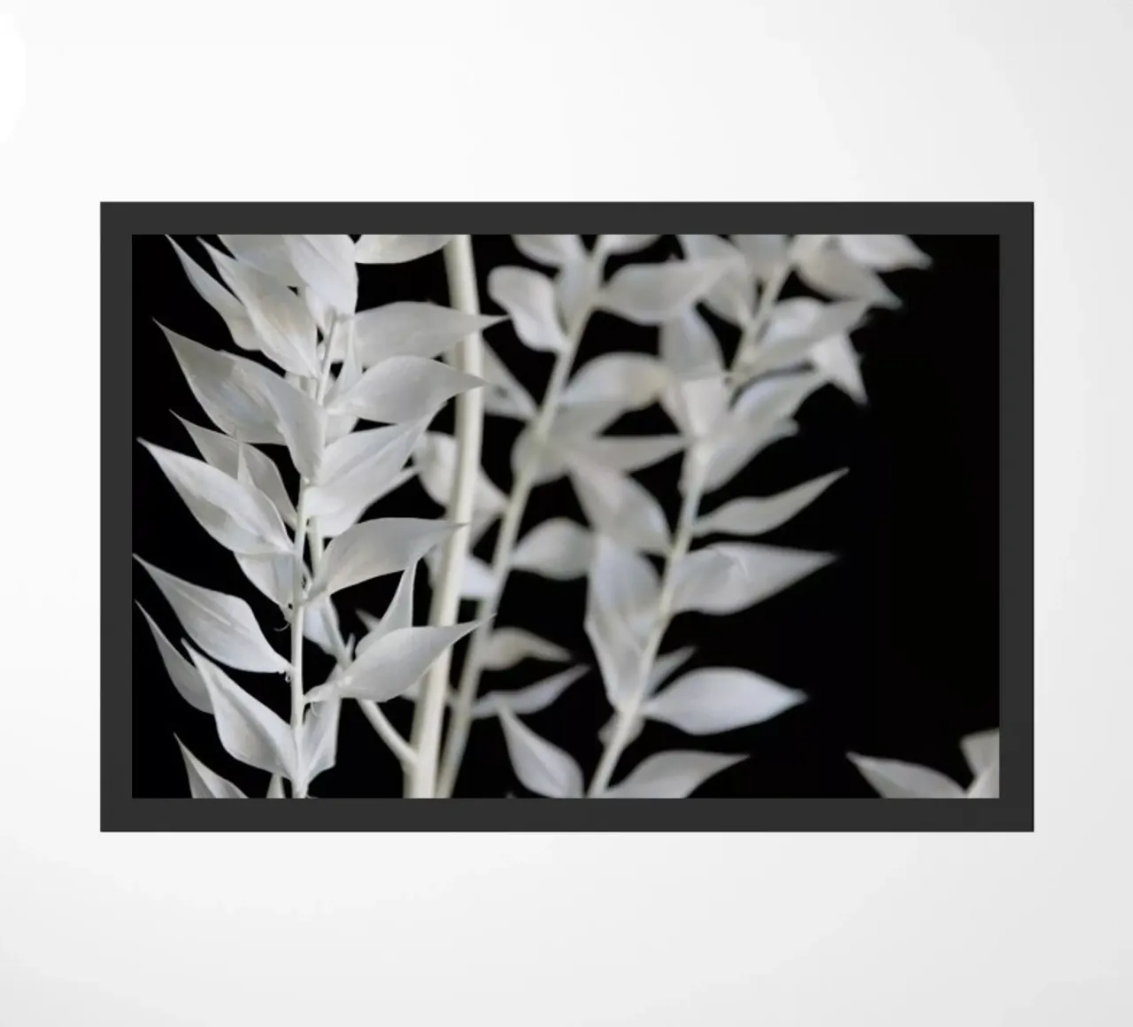Minimal Black & White Branch felpudo de Studio Nahili