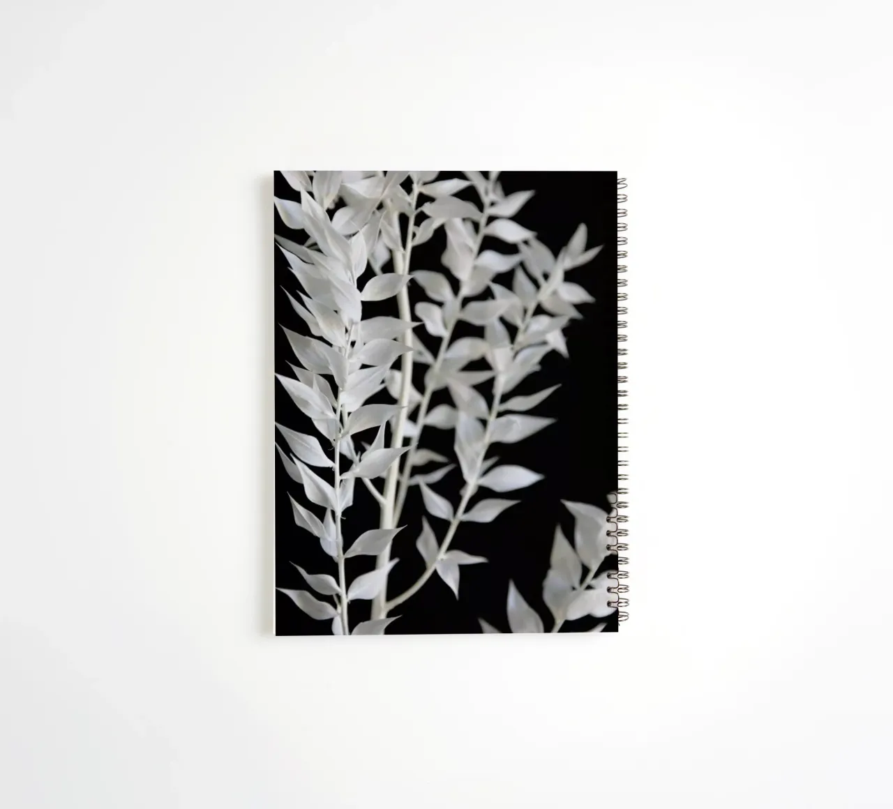 Minimal Black & White Branch spiral notebook by Studio Nahili
