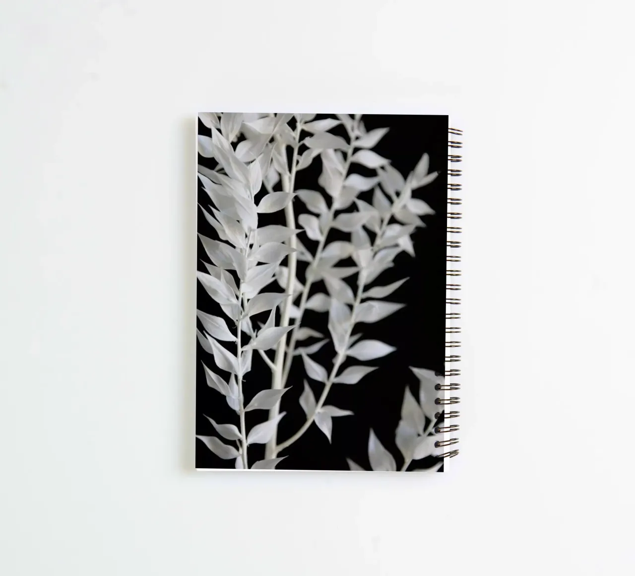 Minimal Black & White Branch spiral notebook by Studio Nahili
