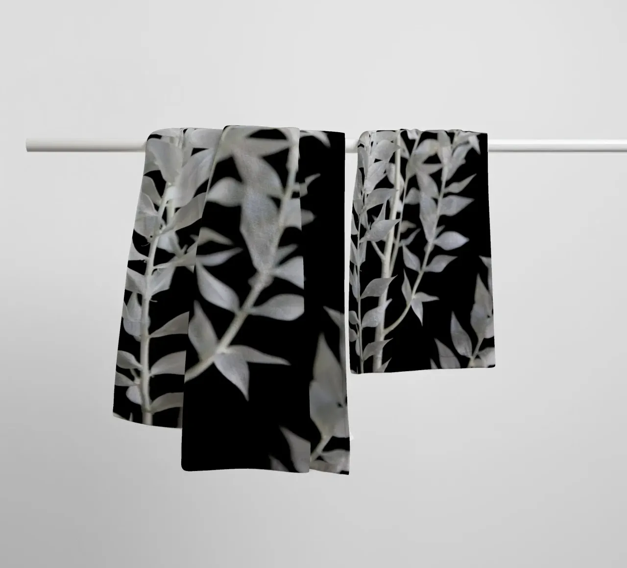 Minimal Black & White Branch asciugamano da bagno da Studio Nahili