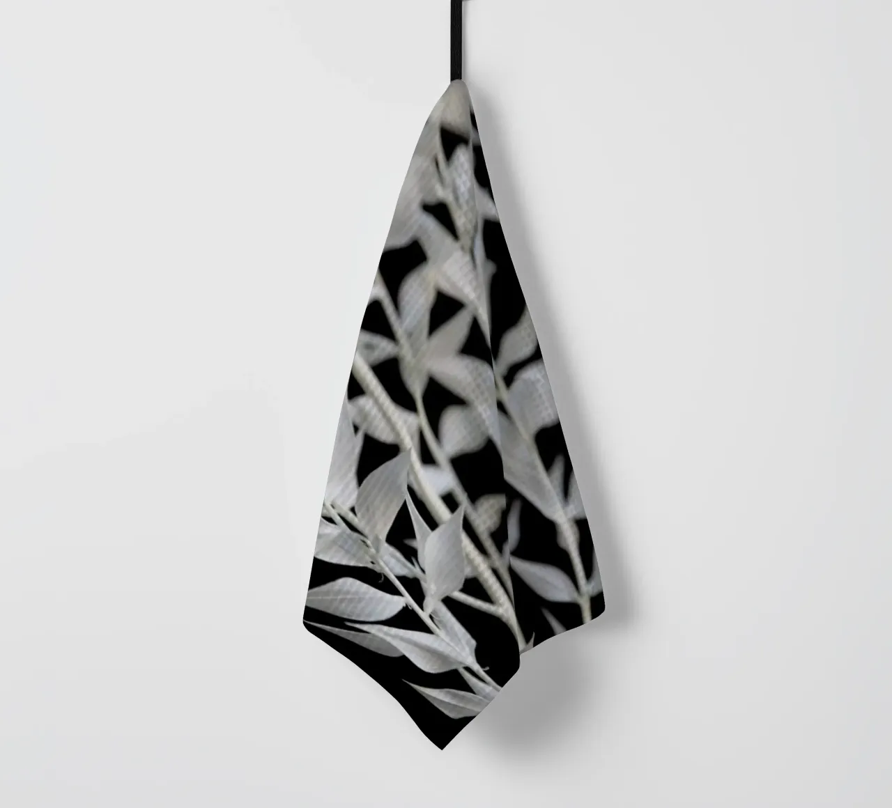 Minimal Black & White Branch torchon de Studio Nahili