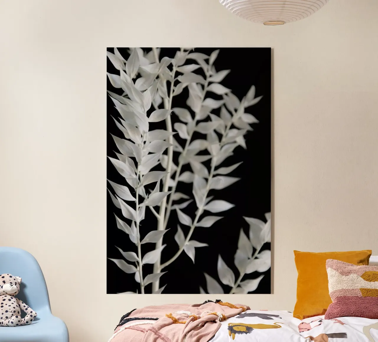 Minimal Black & White Branch plexiglass da Studio Nahili