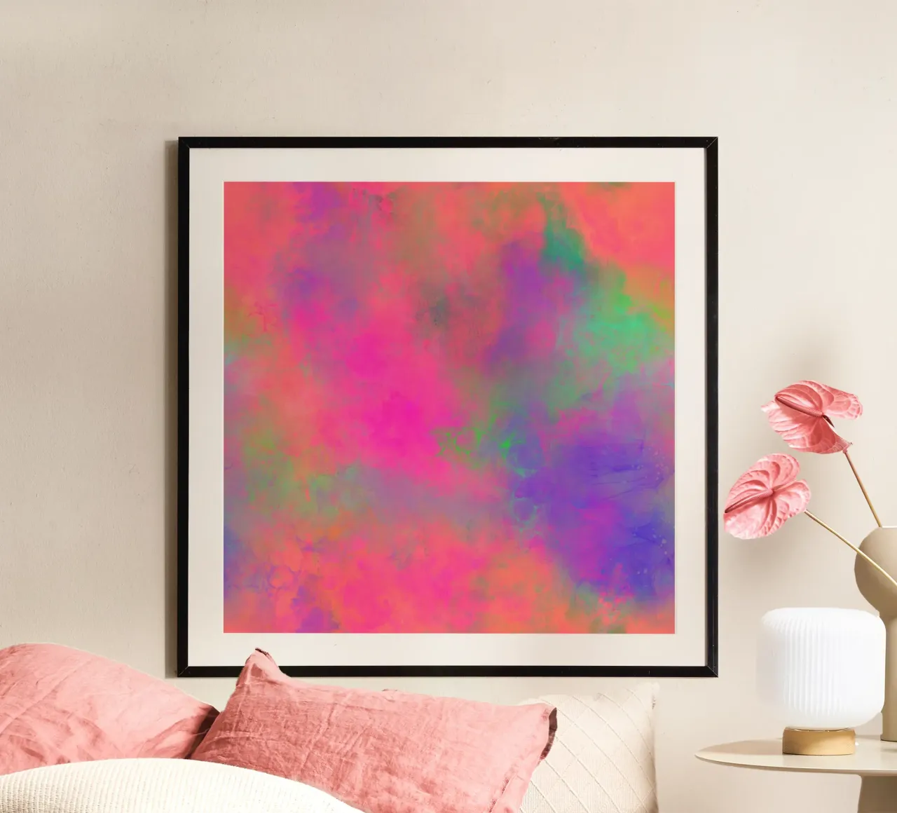 Fuochi d'artificio di colore - Gioia astratta del colore poster da Petra Lang