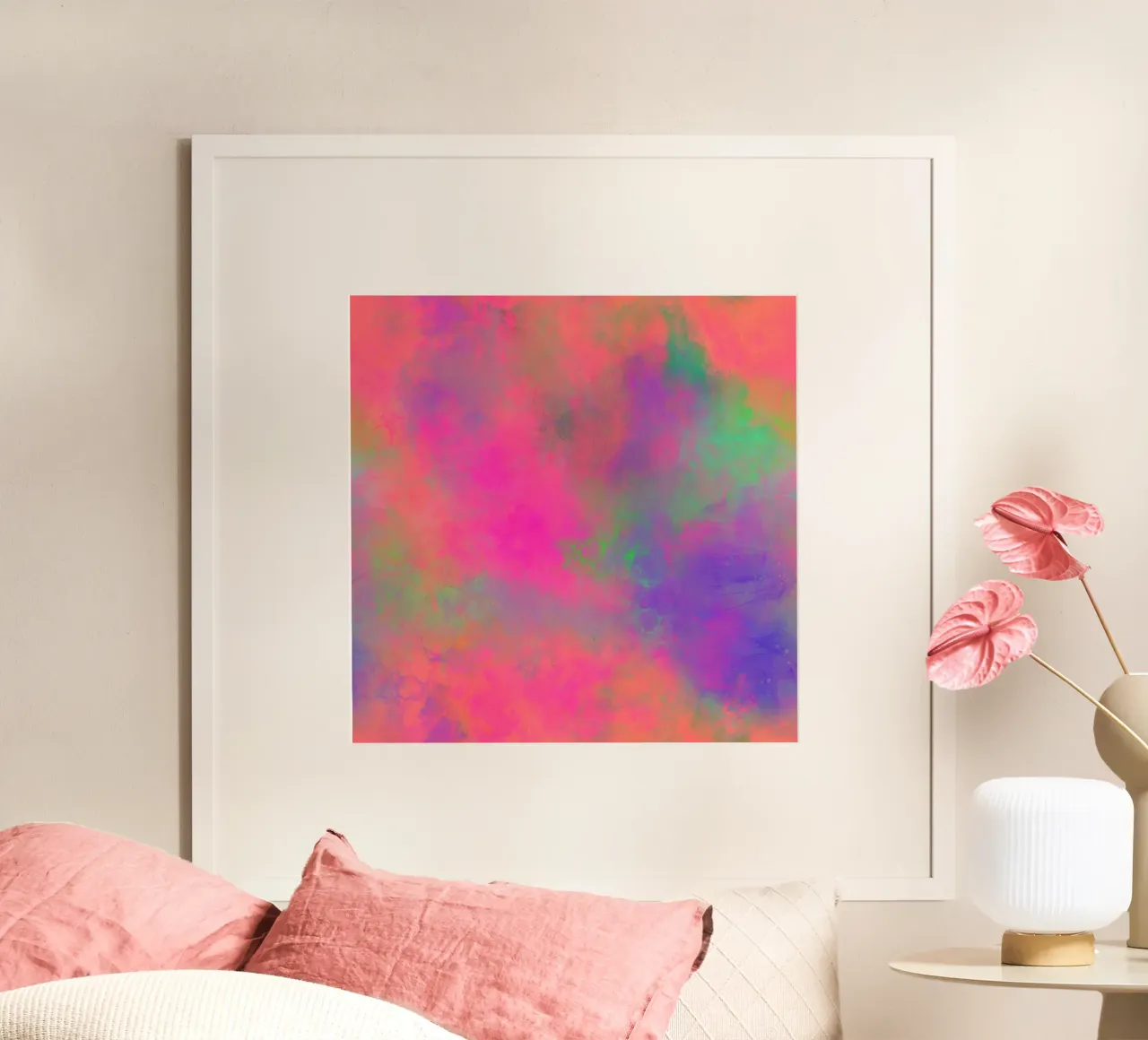 Fuochi d'artificio di colore - Gioia astratta del colore poster da Petra Lang