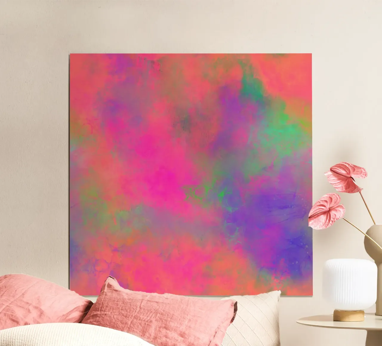 Fuochi d'artificio di colore - Gioia astratta del colore poster da Petra Lang