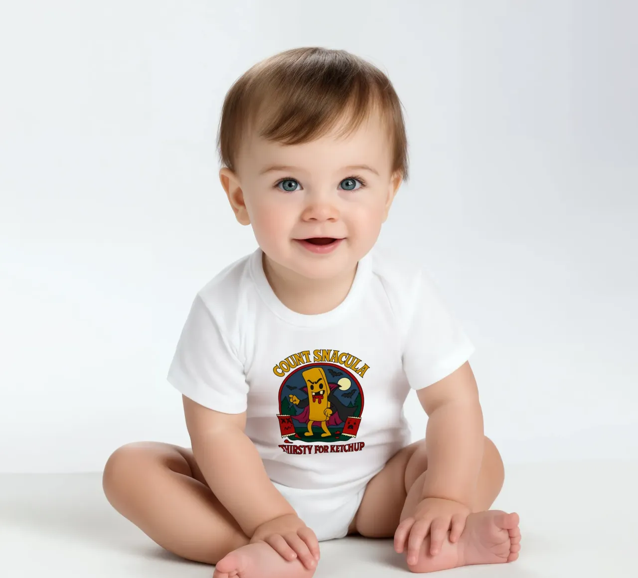 Graf Snacula Kurzarm Babybody von Loobs