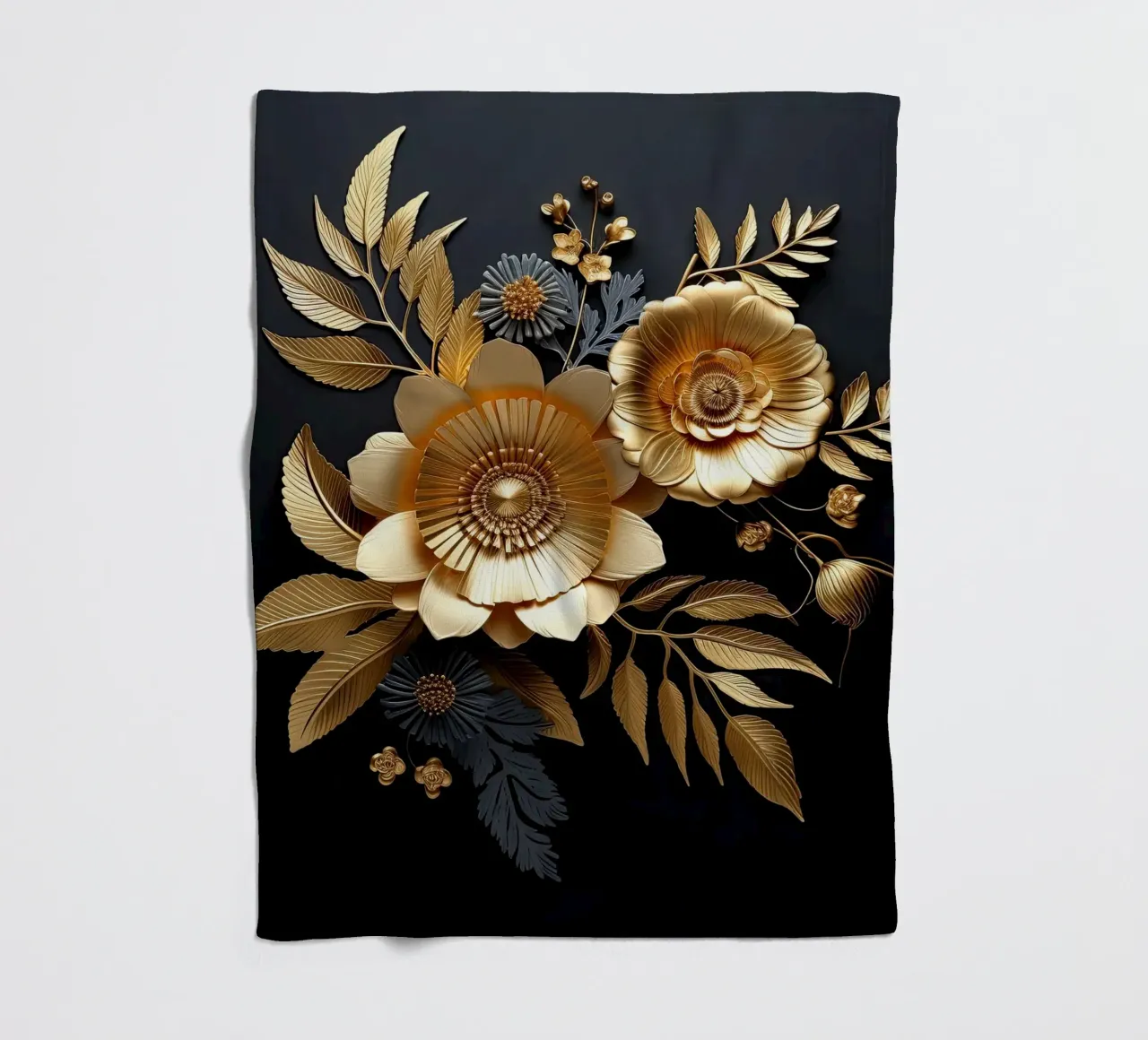 Fiori d'oro coperta in pile da Imagine
