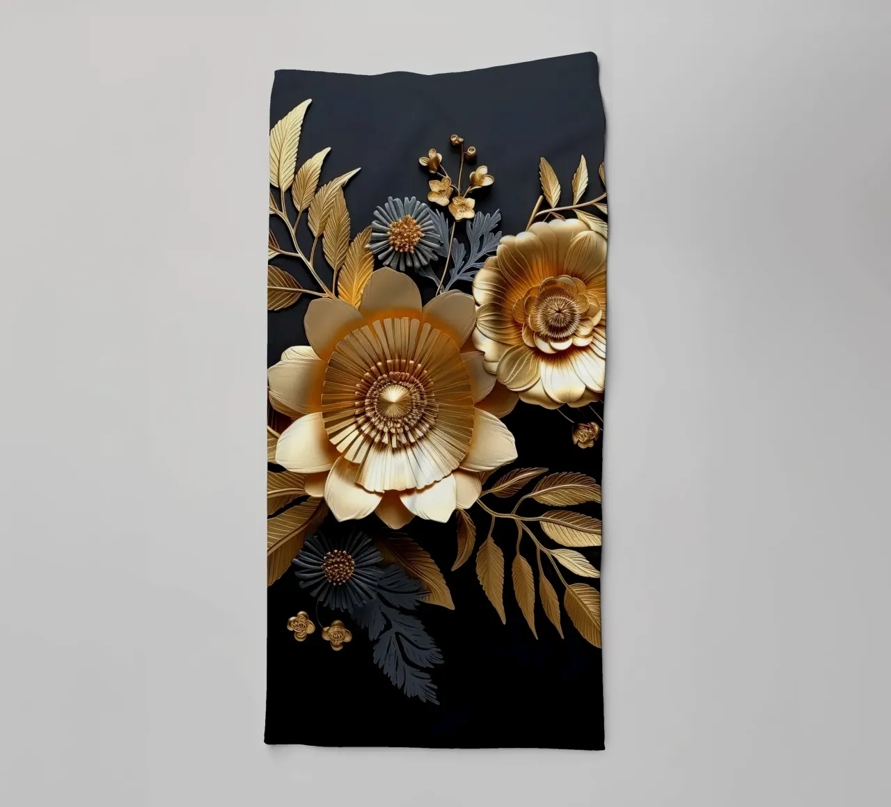 Fiori d'oro asciugamano da bagno da Imagine