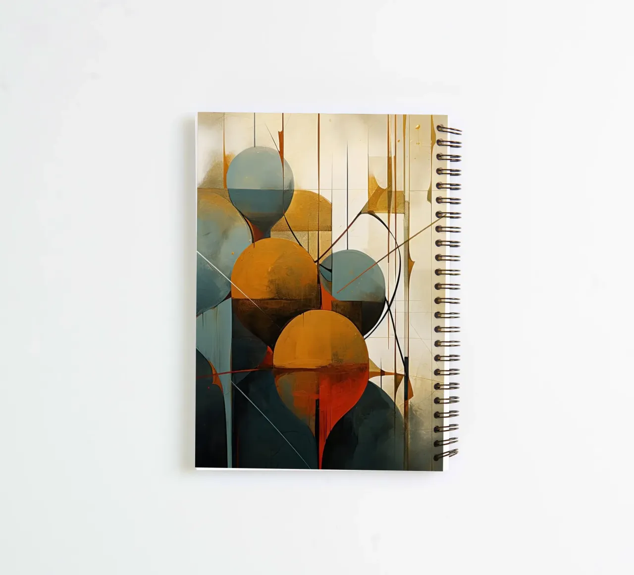 Abstracte Bohemian spiral notebook by Imagine