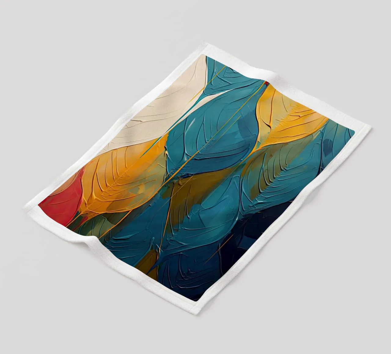 Abstract blad fleecedeken van Imagine