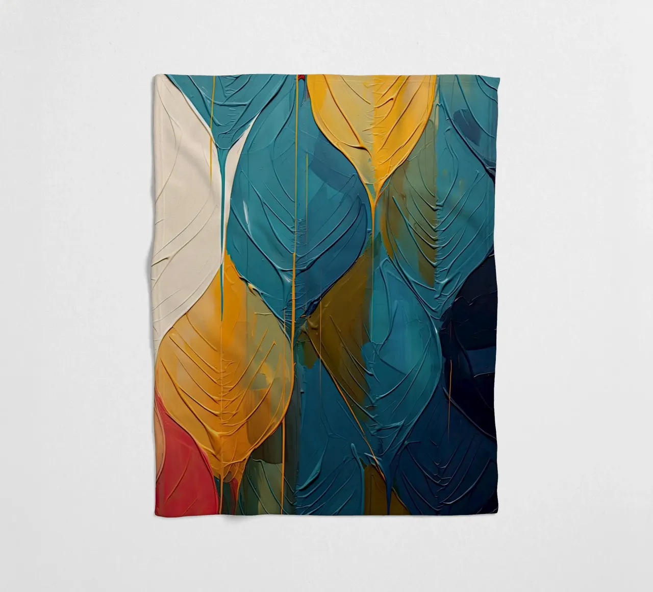 Abstract blad fleecedeken van Imagine