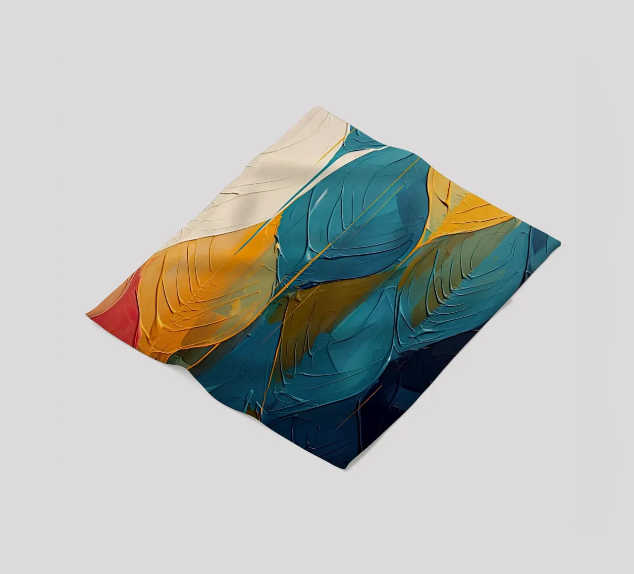 Abstract blad fleecedeken van Imagine