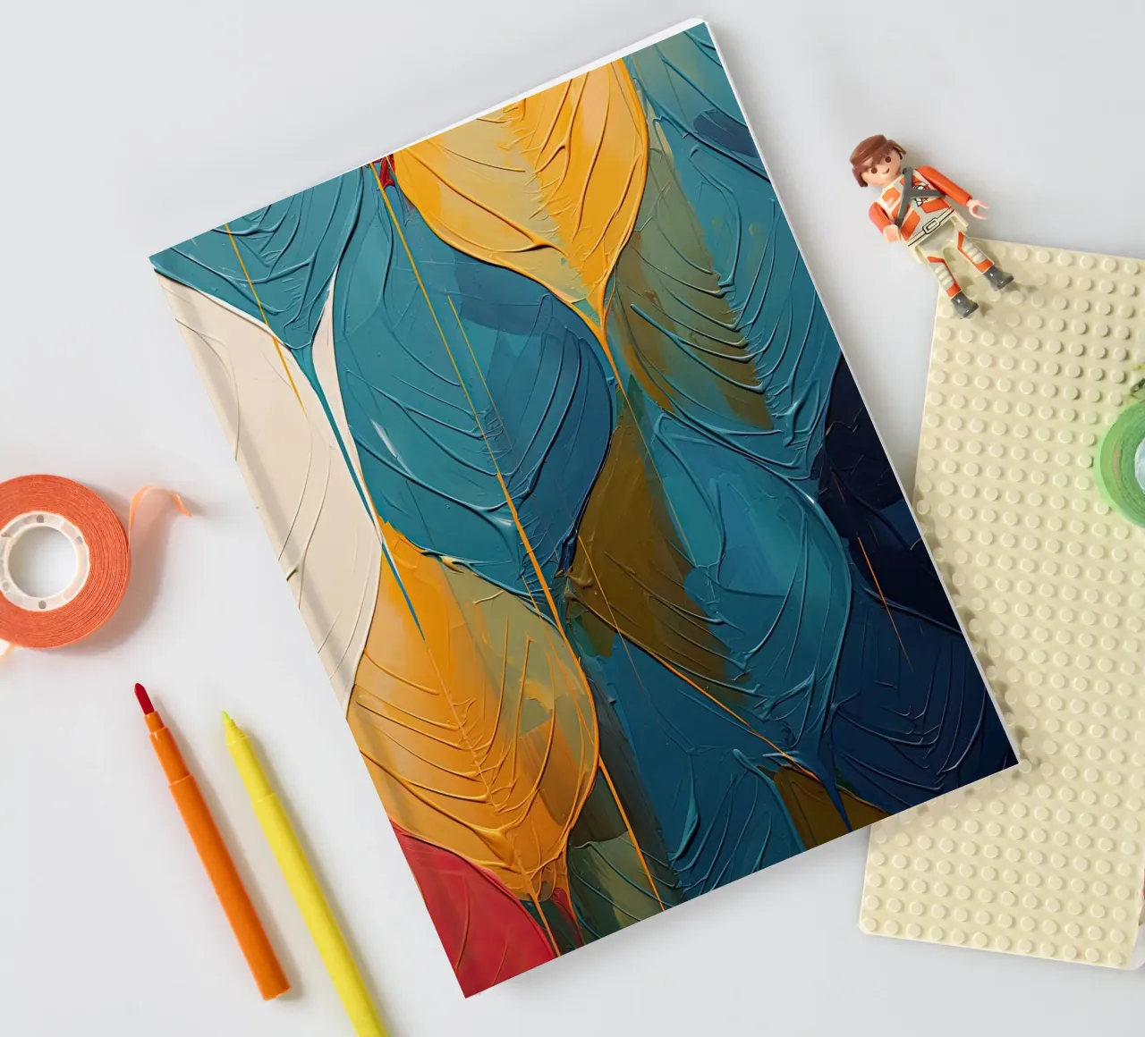 Abstract blad notebook by Imagine