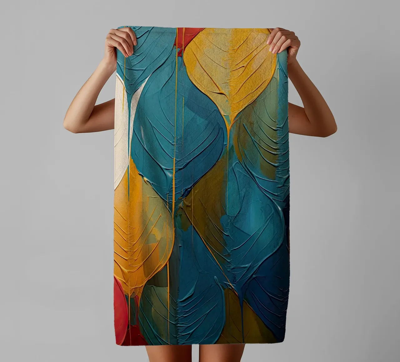 Abstract blad towel by Imagine