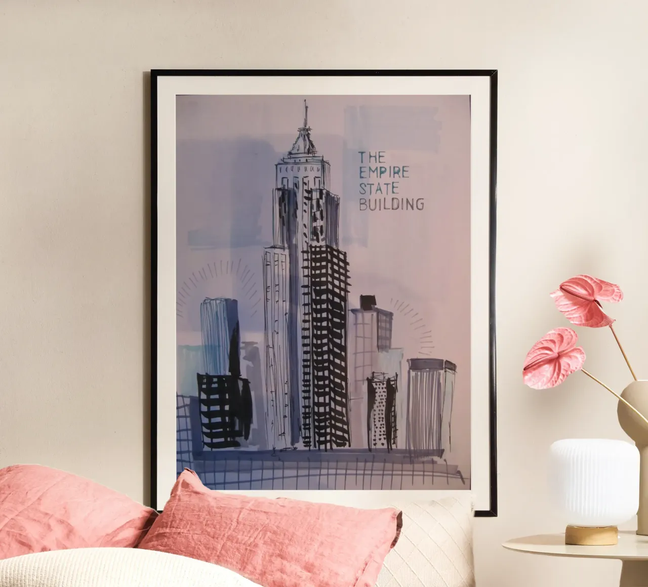 Empire State Building poster con telaio in legno da sum2proveDesign
