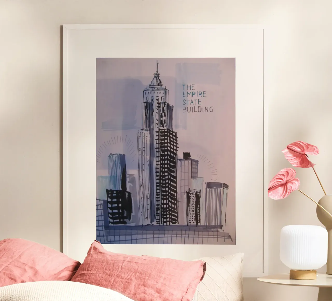 Empire State Building poster con telaio in legno da sum2proveDesign