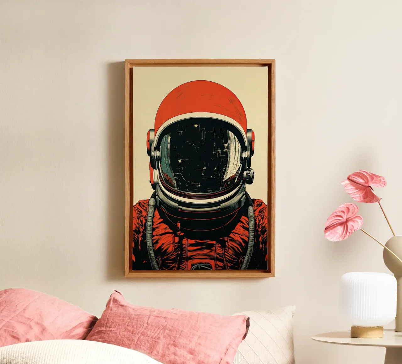 Astronauta tela con Cornice a cassetta da Imagine
