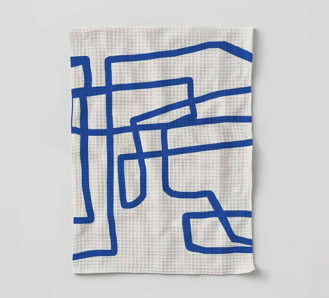 Dessin au trait en bleu cobalt torchon de Little Dean