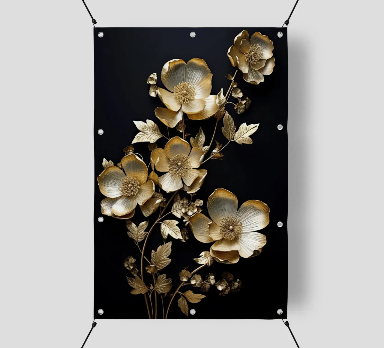 Fiori d'oro telo in pvc da Imagine