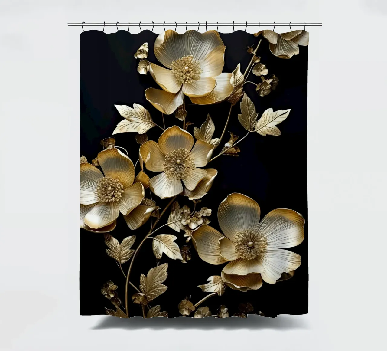 Fiori d'oro tenda da doccia da Imagine