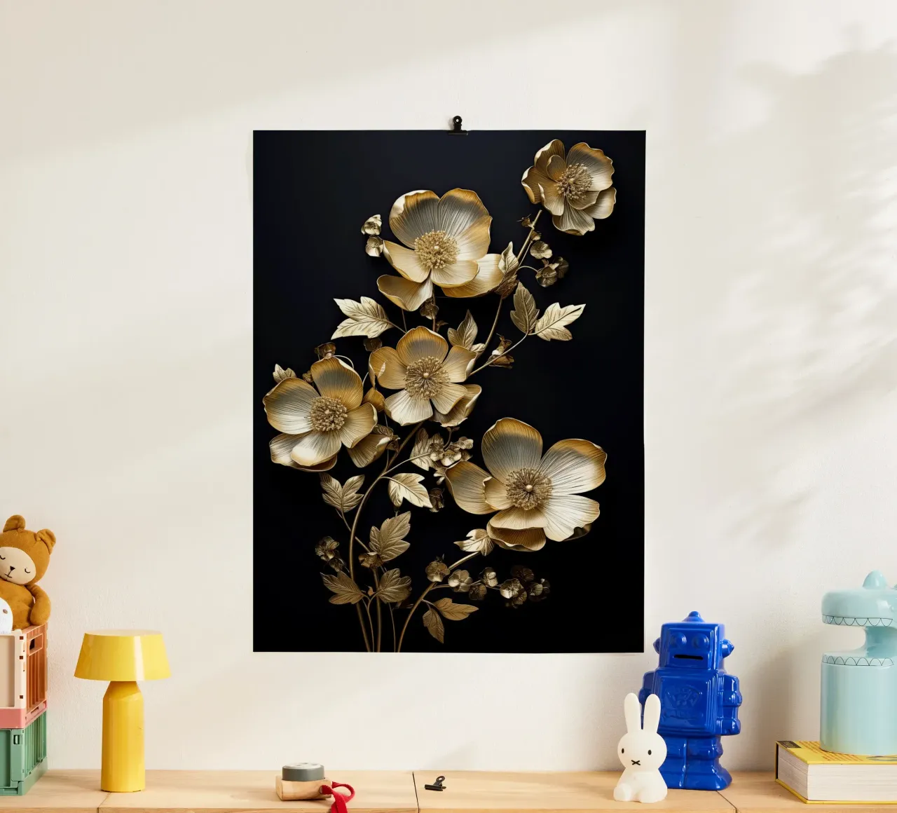 Fiori d'oro carta hahnemühle da Imagine