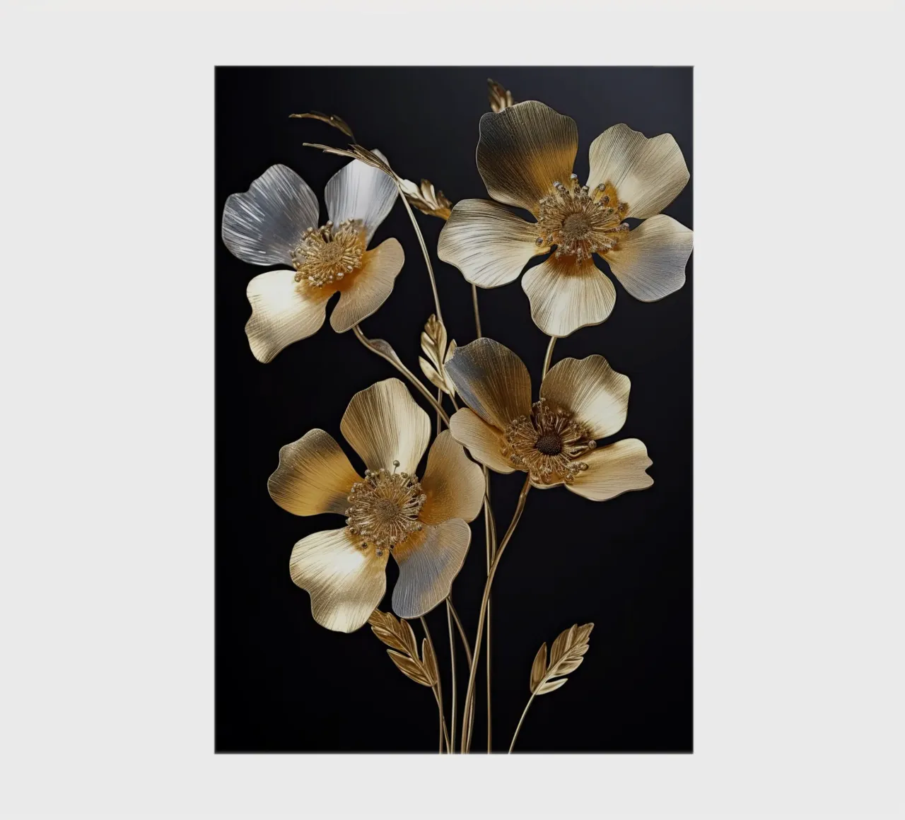 Golden flowers notebook by Imagine