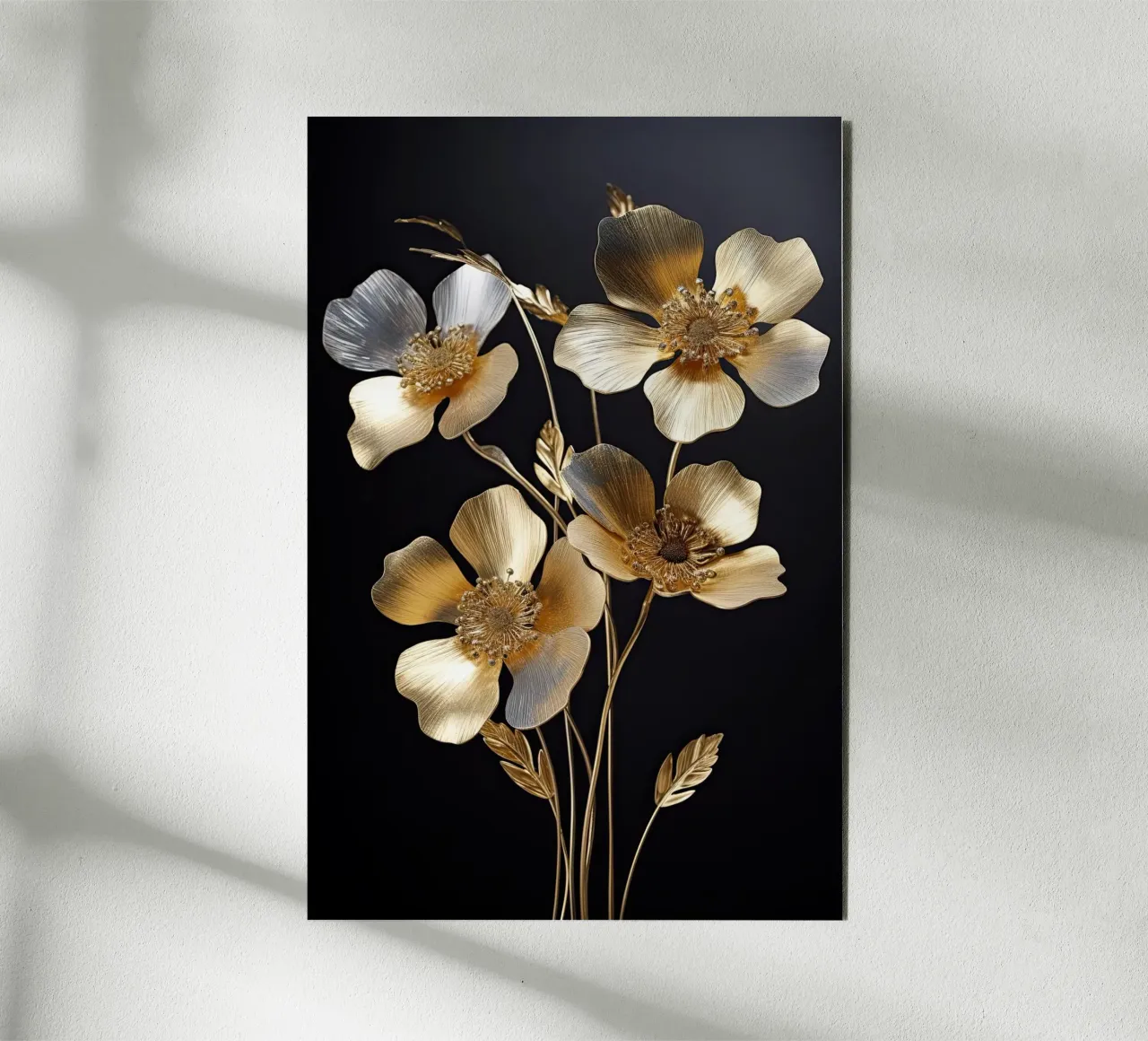 Fiori d'oro alluminio dibond da Imagine