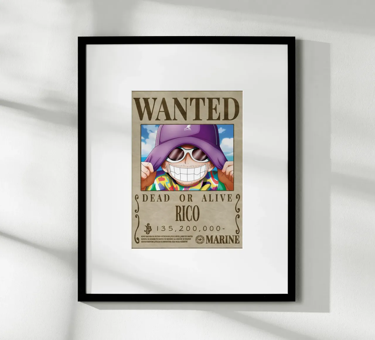 Cercasi Rico poster con telaio in legno da Collins Shop