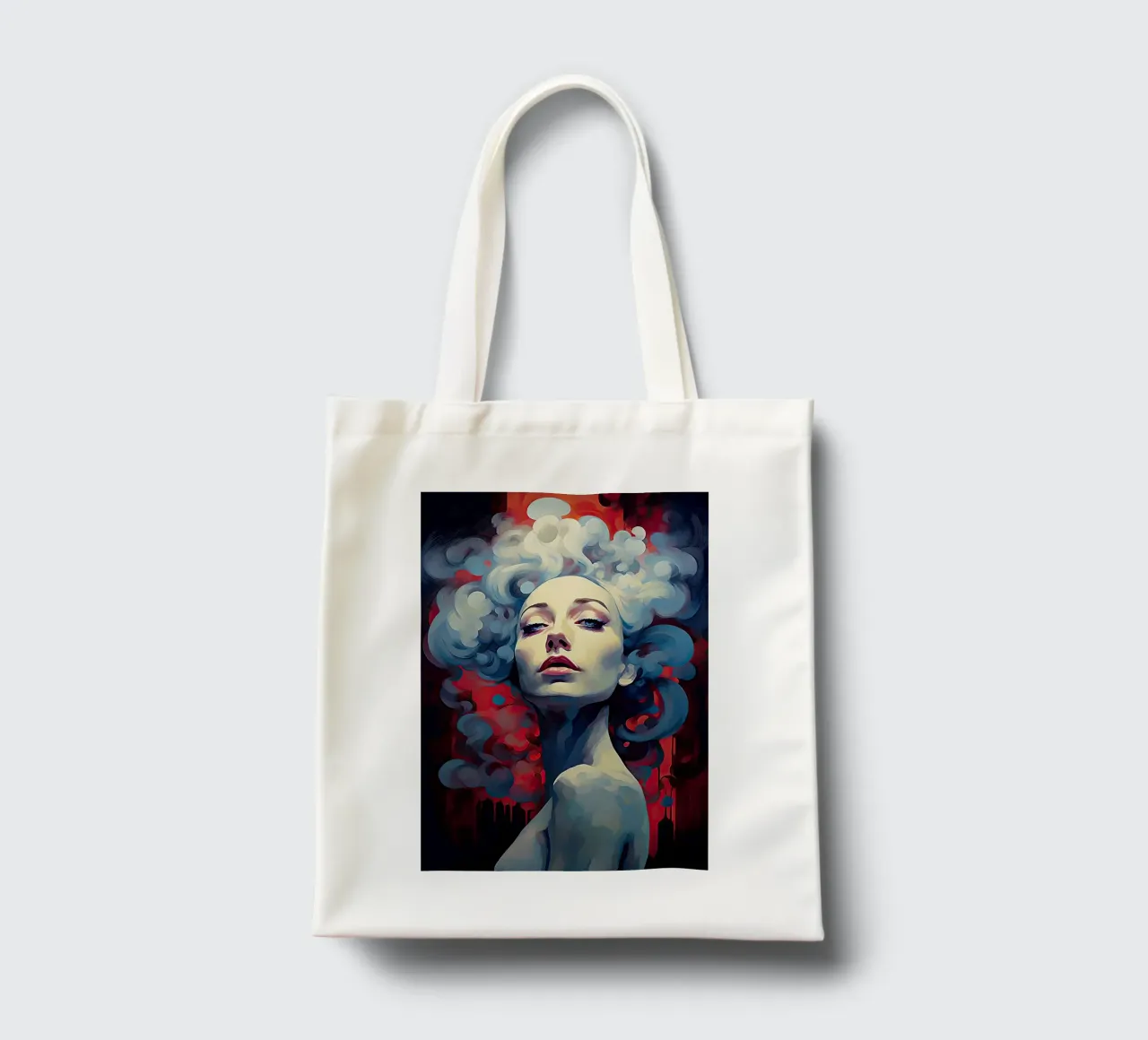 Woman abstract tote bag by Imagine
