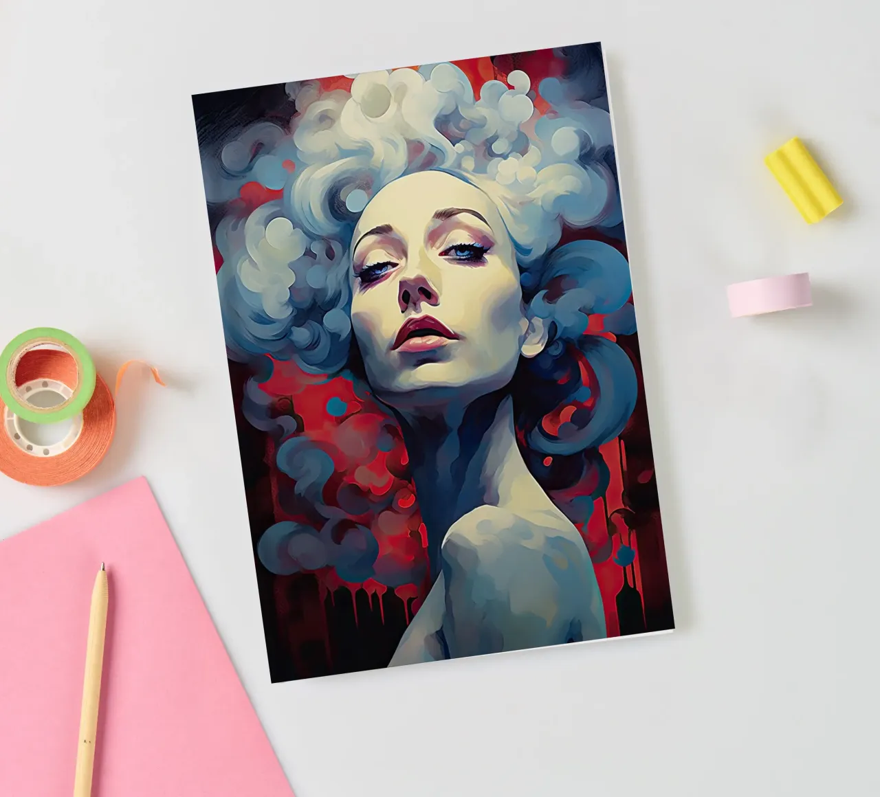 Woman abstract notebook by Imagine