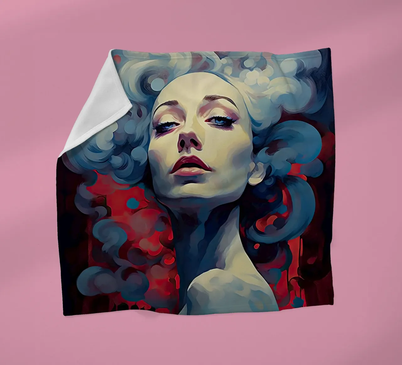 Vrouw abstract fleecedeken van Imagine