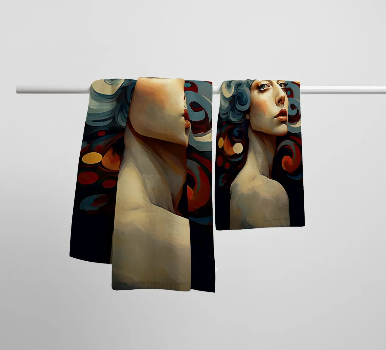 Femme abstraite serviette de bain de Imagine