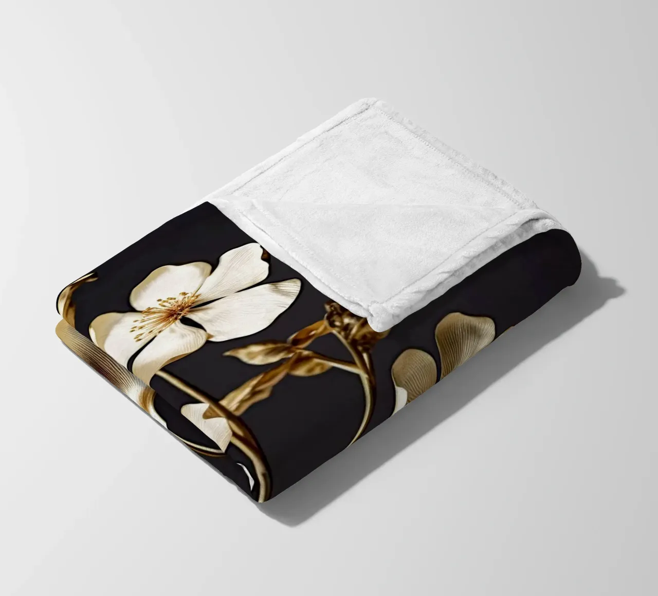 Fiori d'oro coperta in pile da Imagine