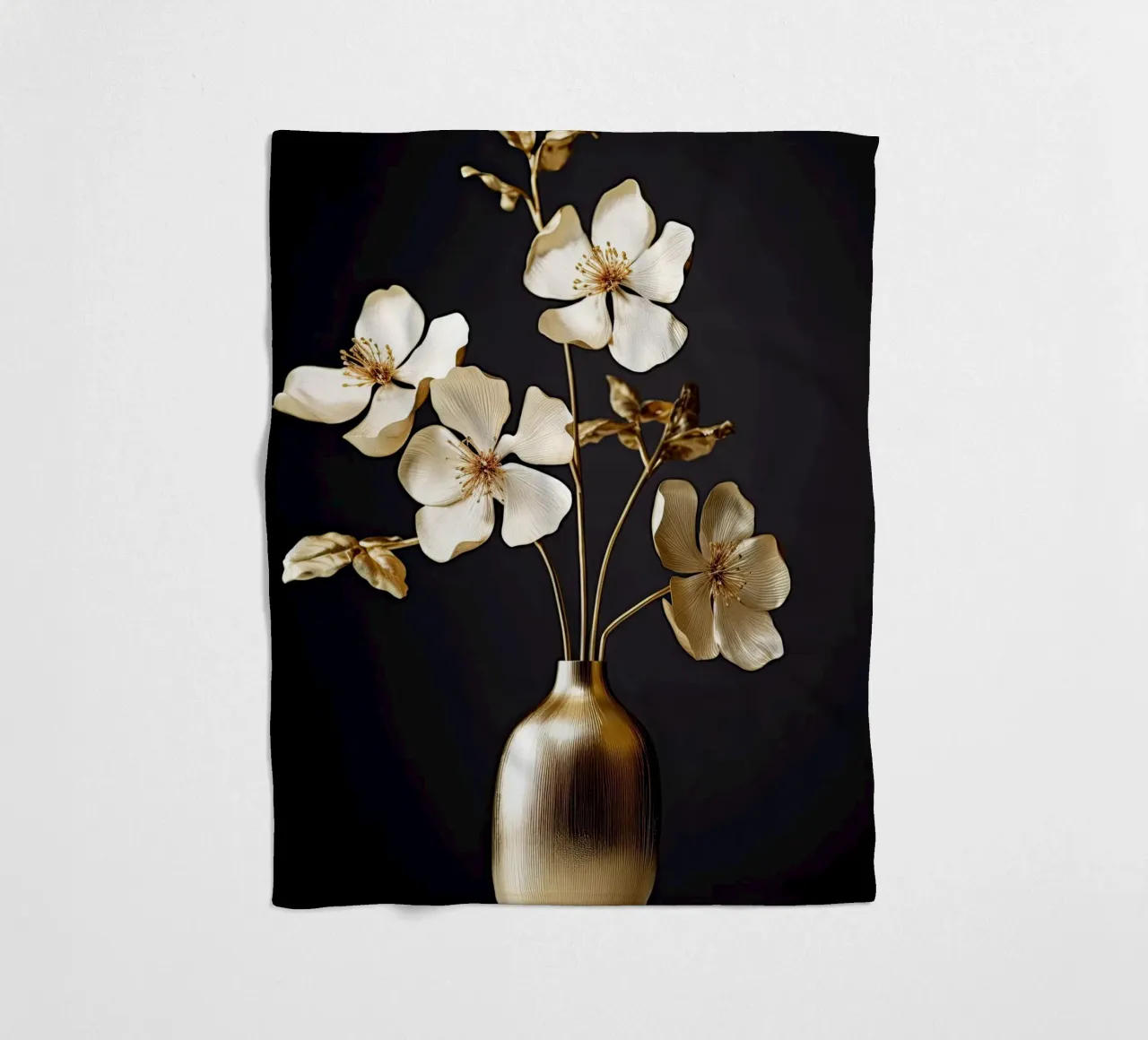 Fiori d'oro coperta in pile da Imagine