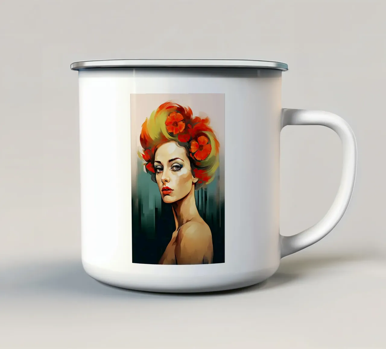 Donna astratta tazza in smalto da Imagine