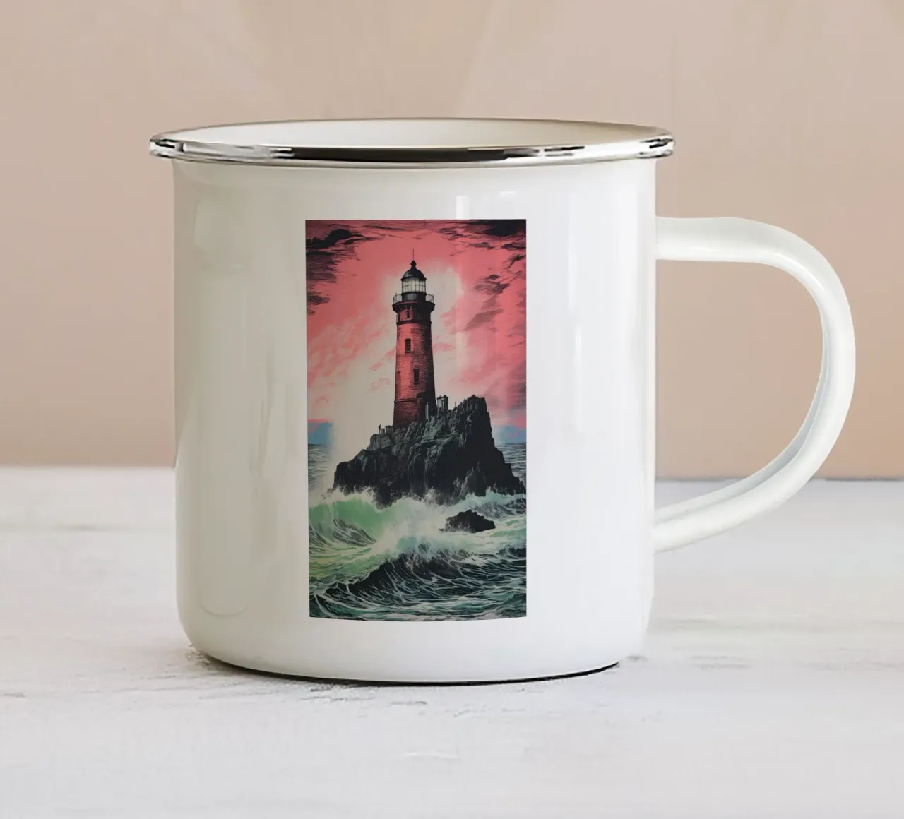 Faro tazza in smalto da Imagine