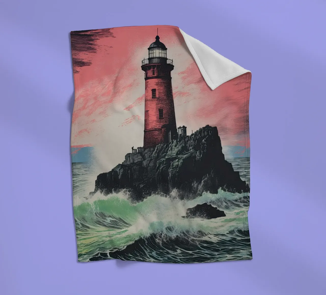Lighthouse fleece blanket by Imagine