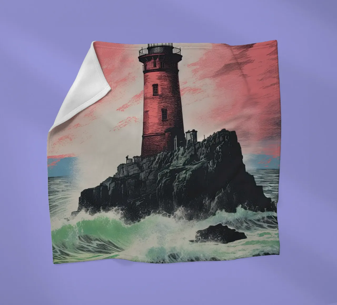 Lighthouse fleece blanket by Imagine