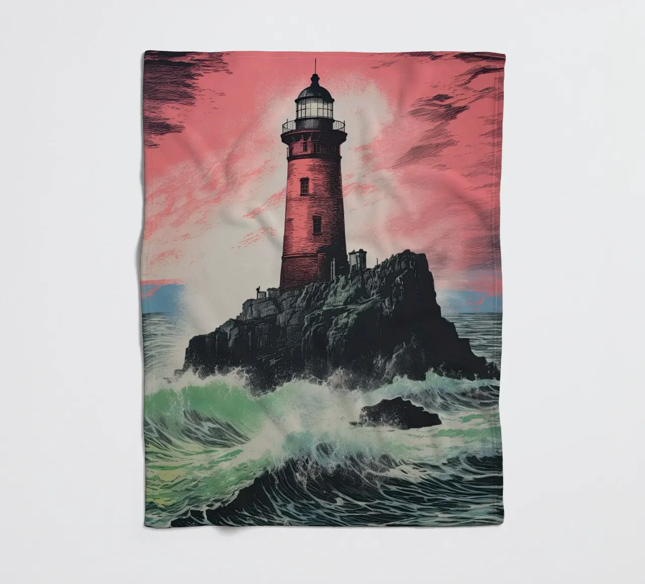 Lighthouse fleece blanket by Imagine