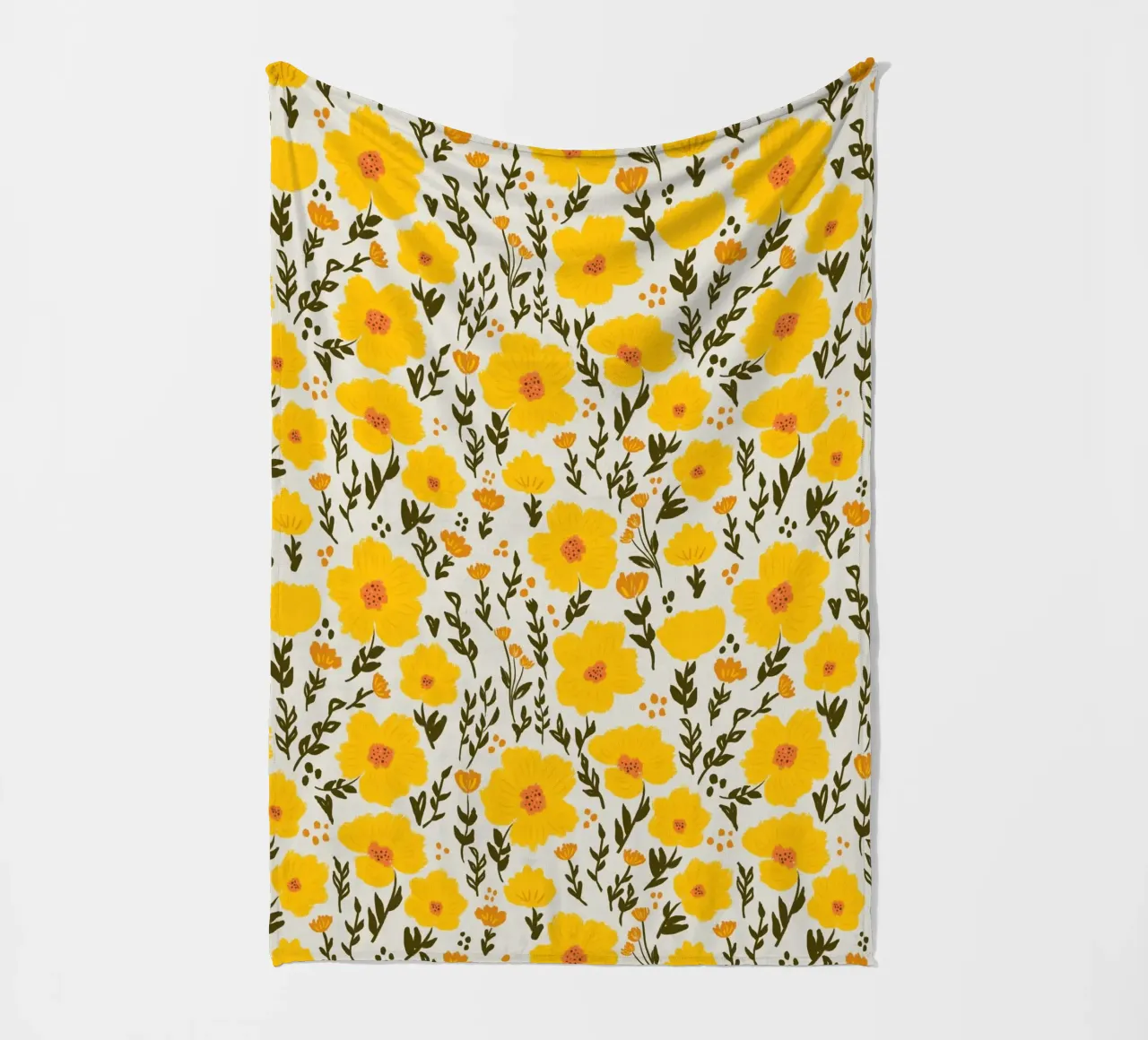 Sunny Meadow – Butterblumenzauber fleecedeken van Petra Lang