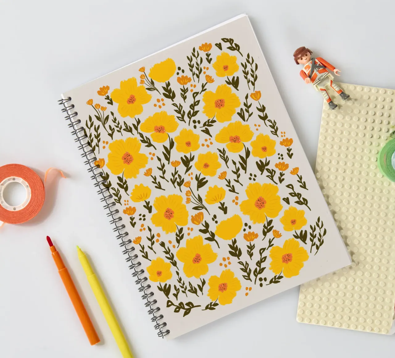 Sunny Meadow – Butterblumenzauber spiral notebook by Petra Lang